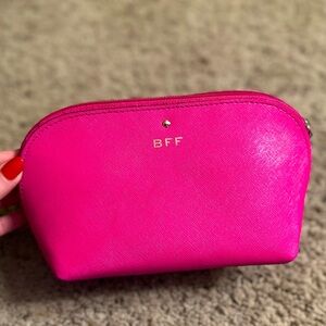 Kate Spade Pink Saffiano BFF Makeup Pouch
